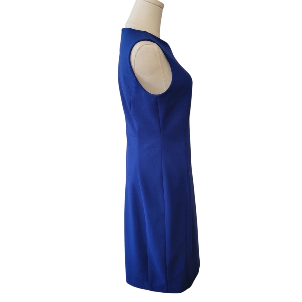 Calvin Klein Cobalt Blue Sleeveless Sheath Dress Size 6 - Picture 4 of 6